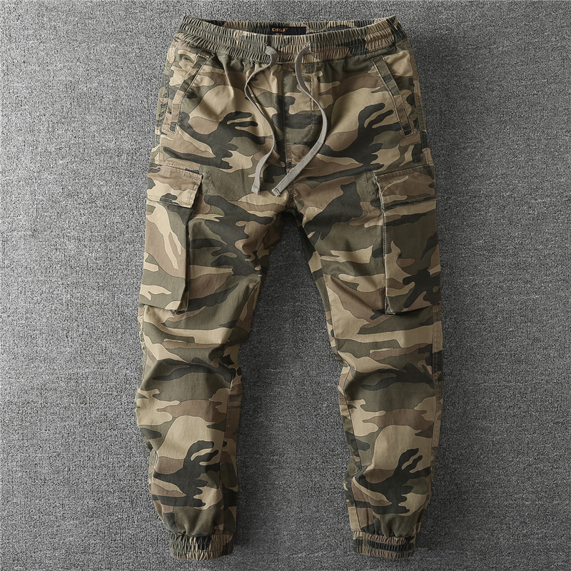 ヴィンテージ迷彩マルチポケットカーゴパンツ男性用 2026  - Mens Fashion Camo Pants のレビューと価格