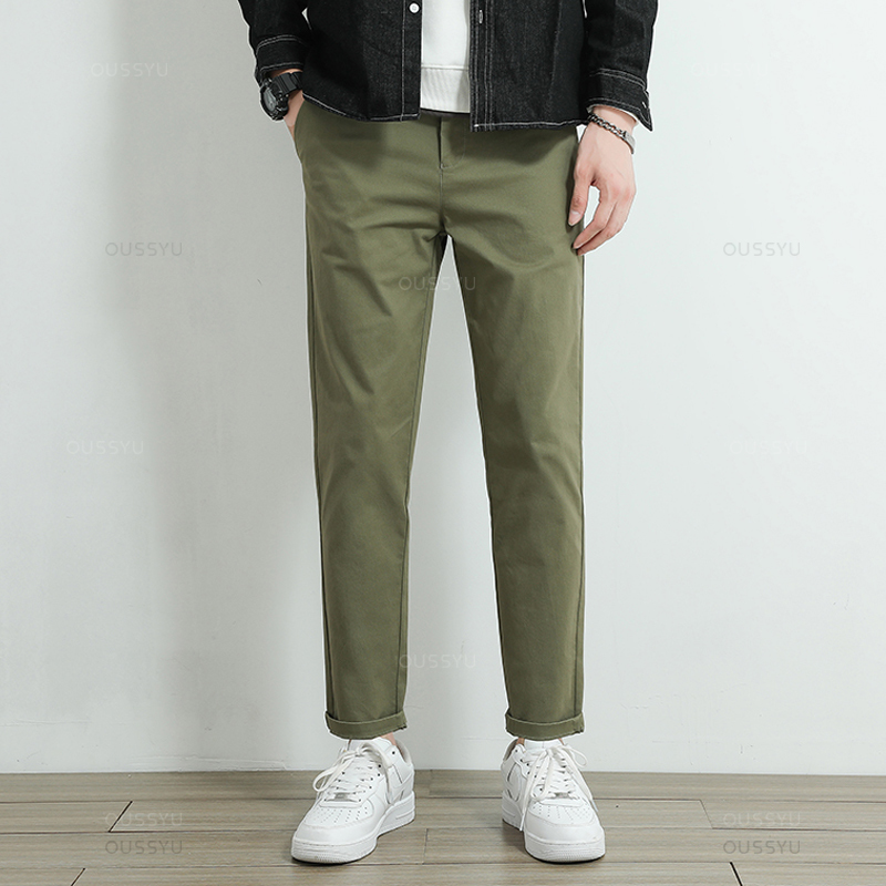 2026年秋 カーキチノカジュアルパンツ メンズ 97%コッ - Men'S Fashion Khaki Pants のレビューと価格