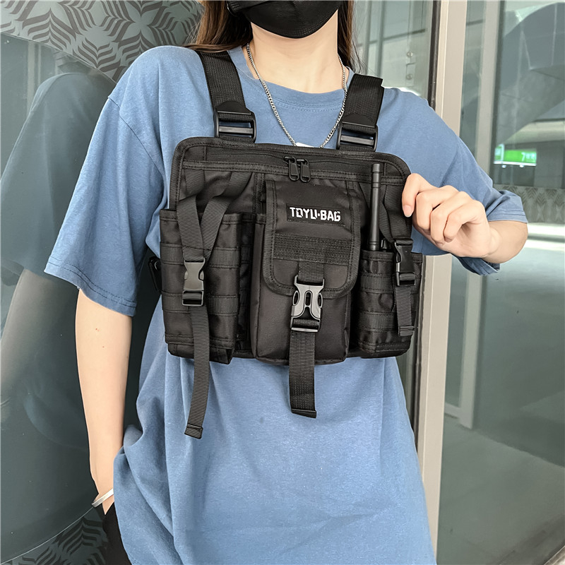 ヒップホップ ストリートウェア レディース チェストバッグ  - Tactical Vest Men のレビューと価格