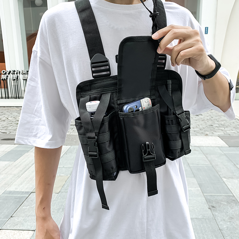 ヒップホップ ストリートウェア レディース チェストバッグ  - Tactical Vest Men のレビューと価格