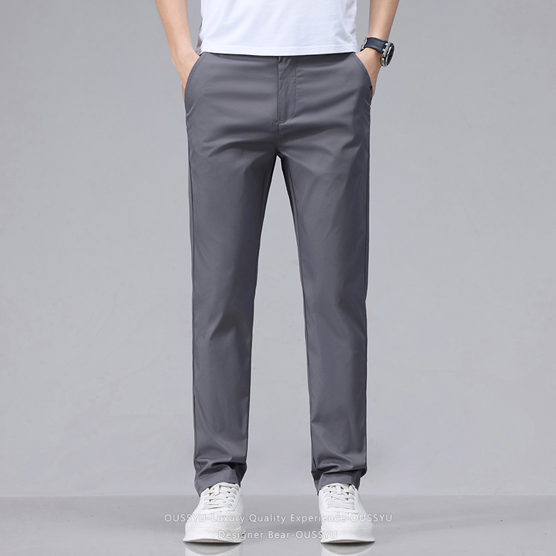 夏薄型メンズカジュアルパンツファッション通気性弾性ウエストス - Men'S Fashion Khaki Pants のレビューと価格
