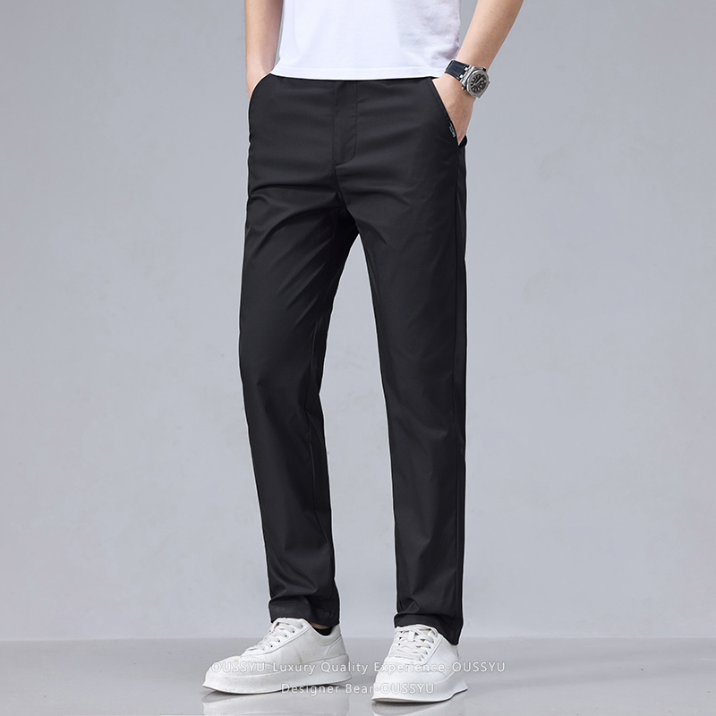 夏薄型メンズカジュアルパンツファッション通気性弾性ウエストス - Men'S Fashion Khaki Pants のレビューと価格