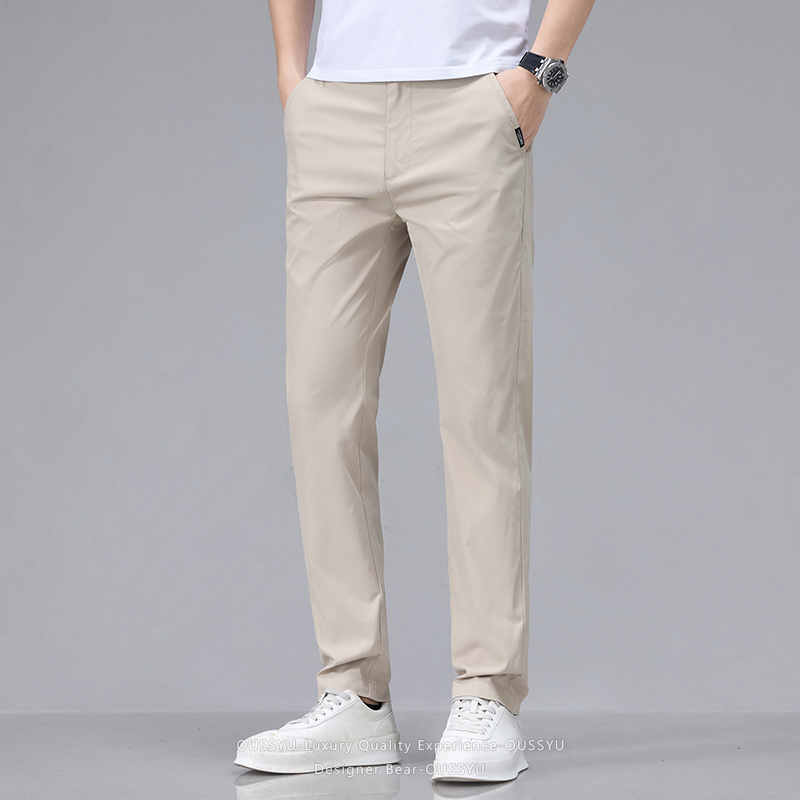 夏薄型メンズカジュアルパンツファッション通気性弾性ウエストス - Men'S Fashion Khaki Pants のレビューと価格