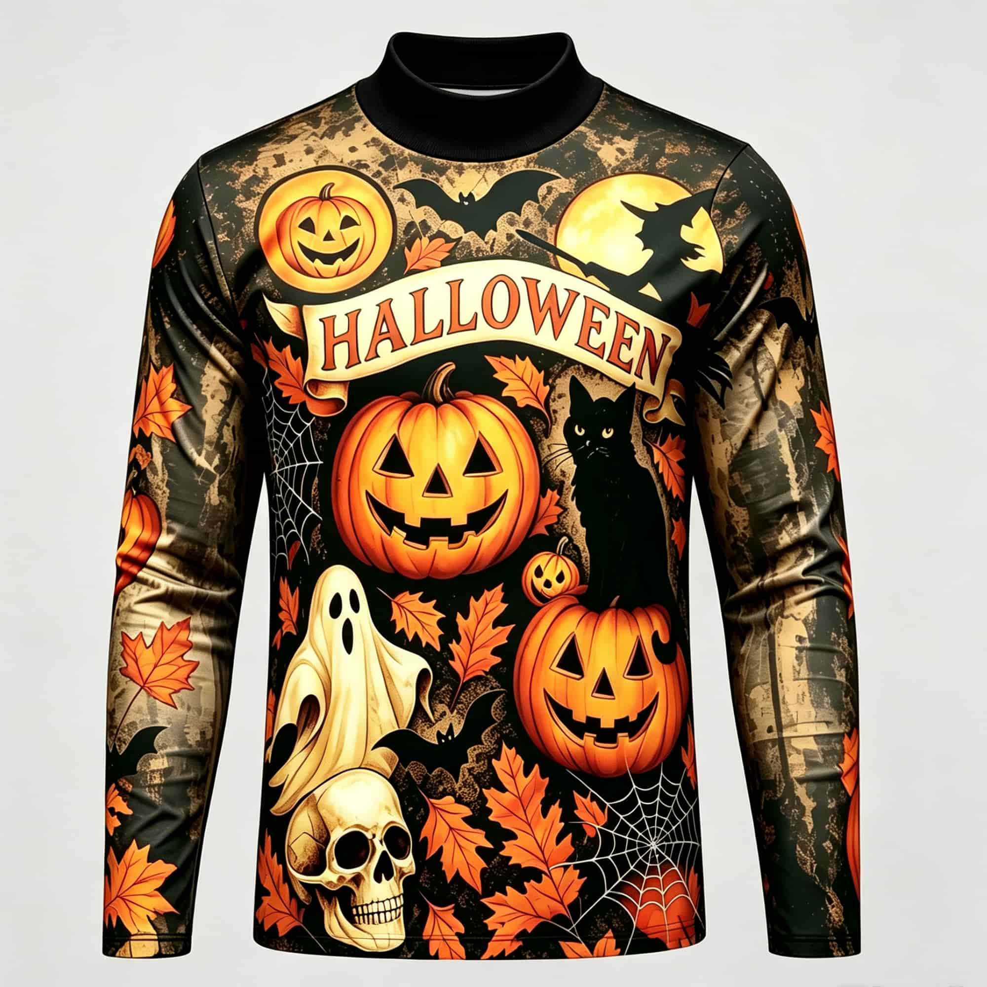 カジュアルファッションストリートスタイル ハロウィンプリント - Fashion Mens Shirt のレビューと価格