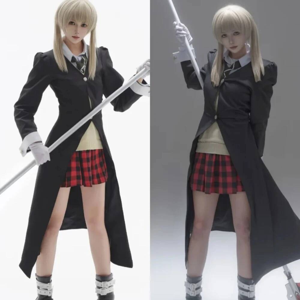 マカ・アルバーン コスプレ衣装 ソウルイーター マカ 黒コー - Formal Waistcoat Vest のレビューと価格