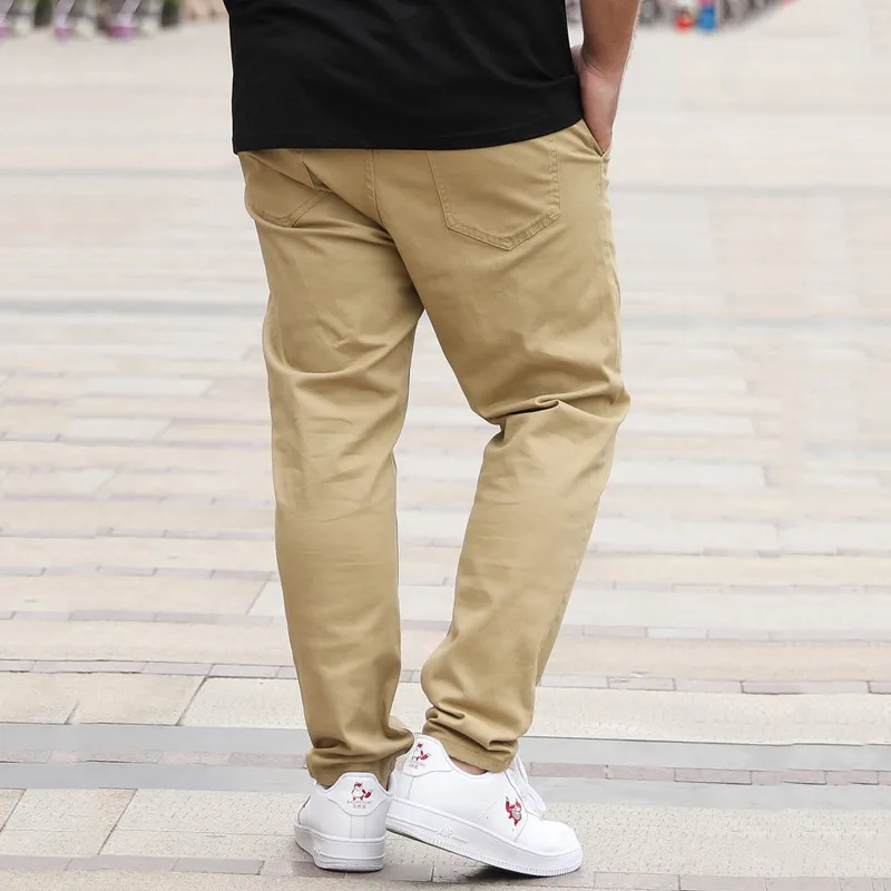 プラスサイズ 36-50 メンズパンツストレートカット綿スラ - Men'S Fashion Khaki Pants のレビューと価格