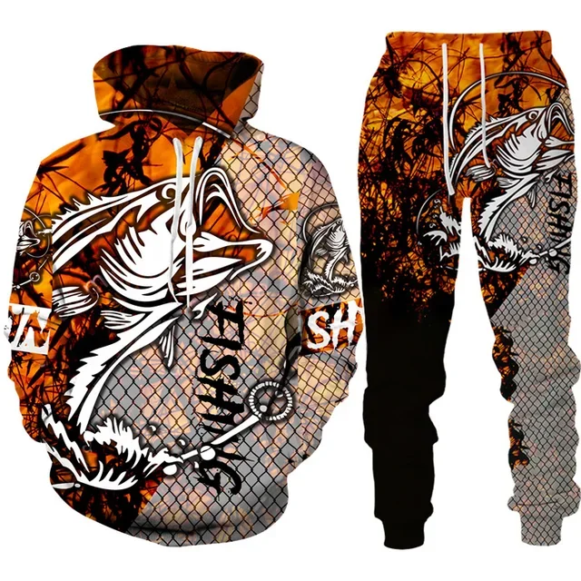 男性と女性のためのフード付きスウェットシャツとパンツのセット - Mens Fashion Camo Pants のレビューと価格
