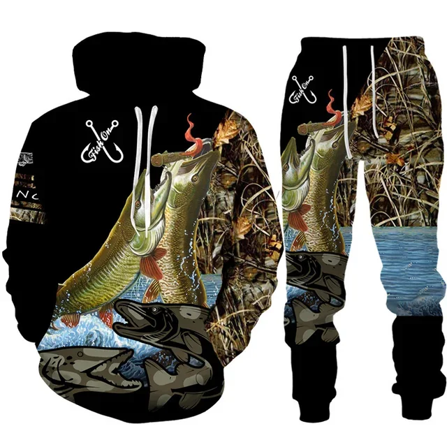 男性と女性のためのフード付きスウェットシャツとパンツのセット - Mens Fashion Camo Pants のレビューと価格