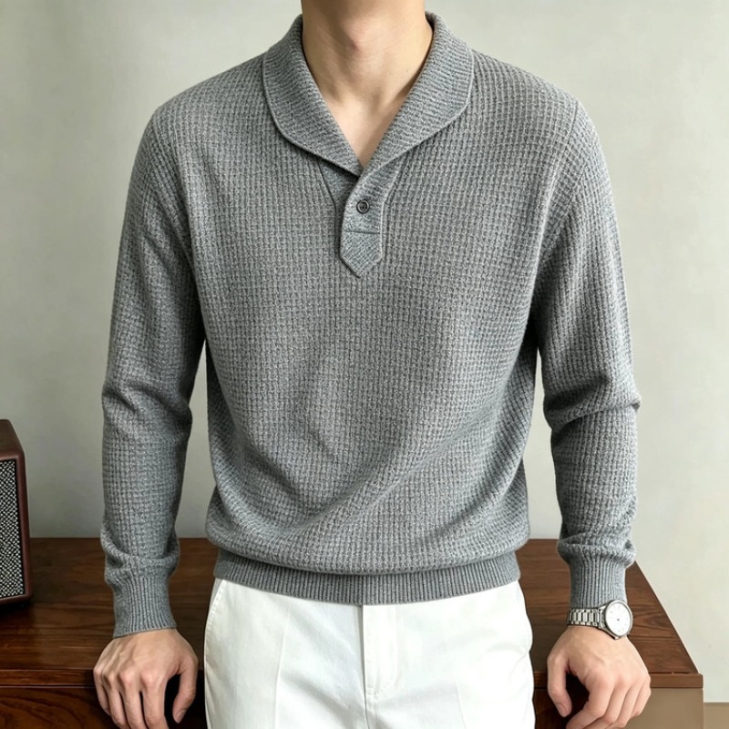 メンズ長袖ポロシャツ新登場 |   ヴィンテージヘンリーカラ - Polo Shirt Slim のレビューと価格