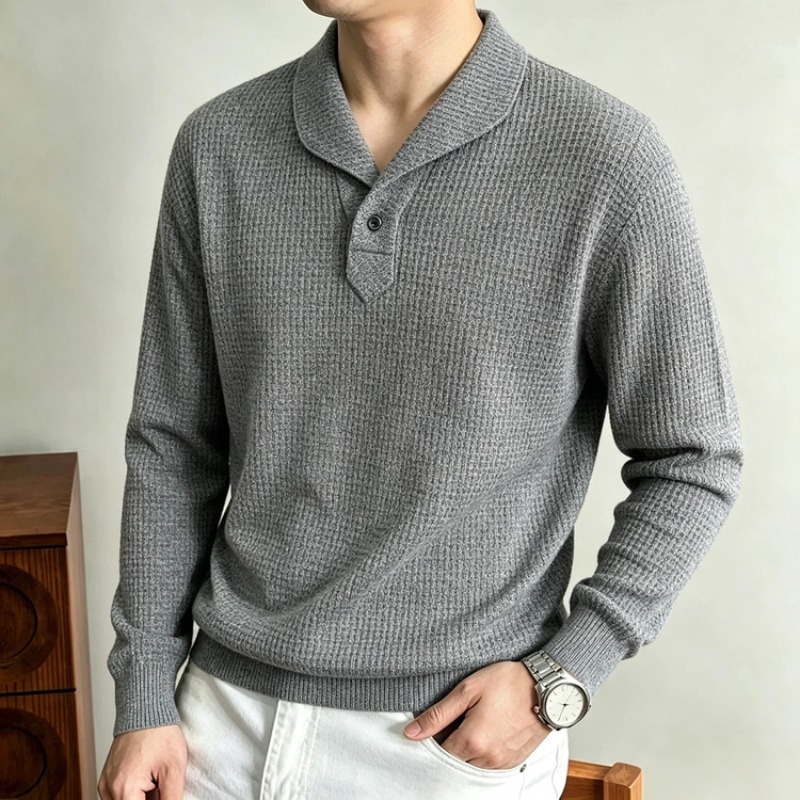 メンズ長袖ポロシャツ新登場 |   ヴィンテージヘンリーカラ - Polo Shirt Slim のレビューと価格