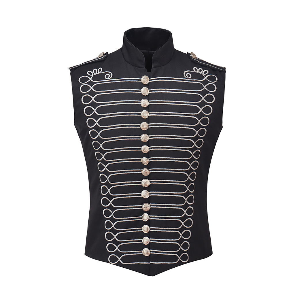 大人のコスプレロックバンド赤スエードジャケットパンク軍事ドラ - Tactical Vest Men のレビューと価格