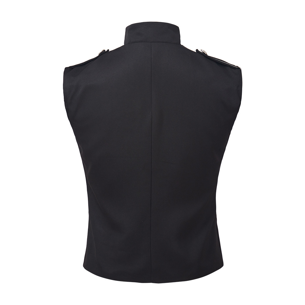 大人のコスプレロックバンド赤スエードジャケットパンク軍事ドラ - Tactical Vest Men のレビューと価格