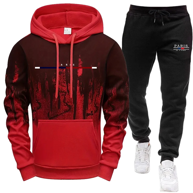 メンズセット/フーディー/パンツ 秋冬用 フード付きスウェッ - Paris Men'S Fashion のレビューと価格
