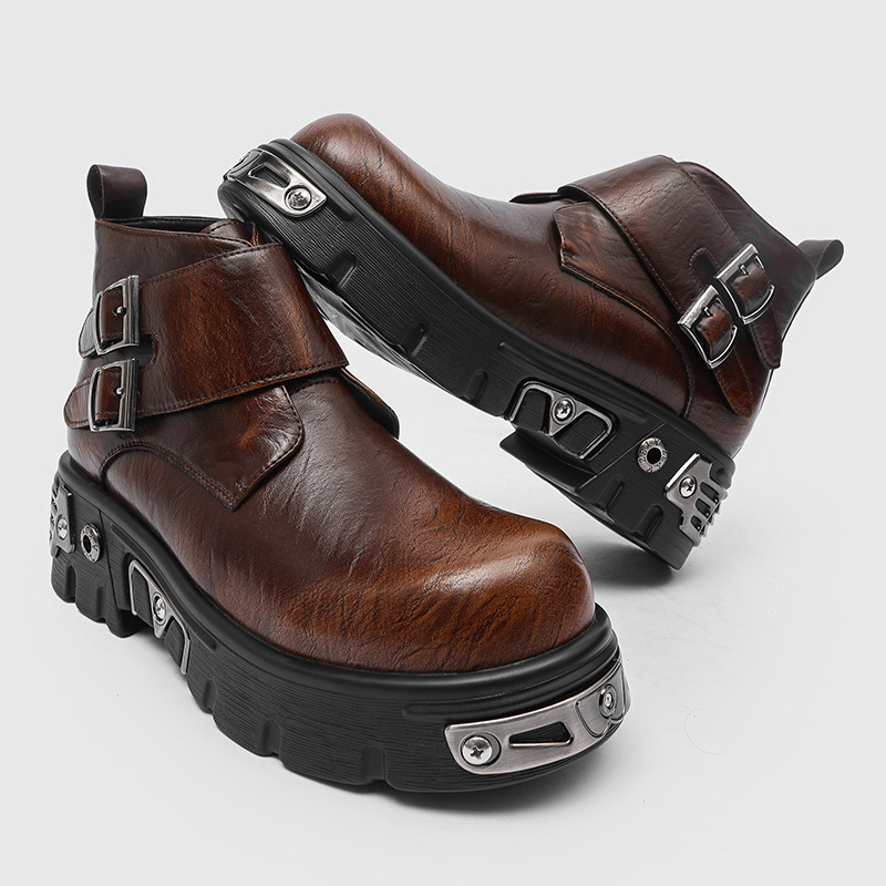 大きいサイズ メンズファッション パンク ゴス プラットフォ - Fashion Men'S Boots のレビューと価格