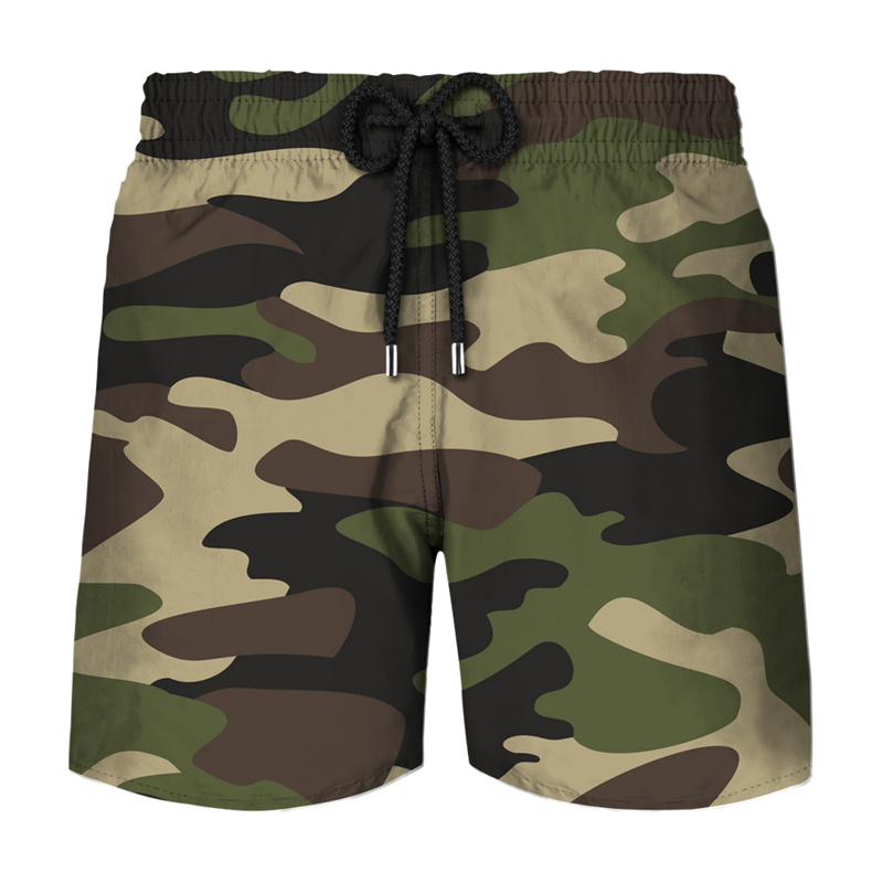 メンズクラシックカモフラージュボードショーツ,3Dプリント, - Mens Fashion Camo Pants のレビューと価格