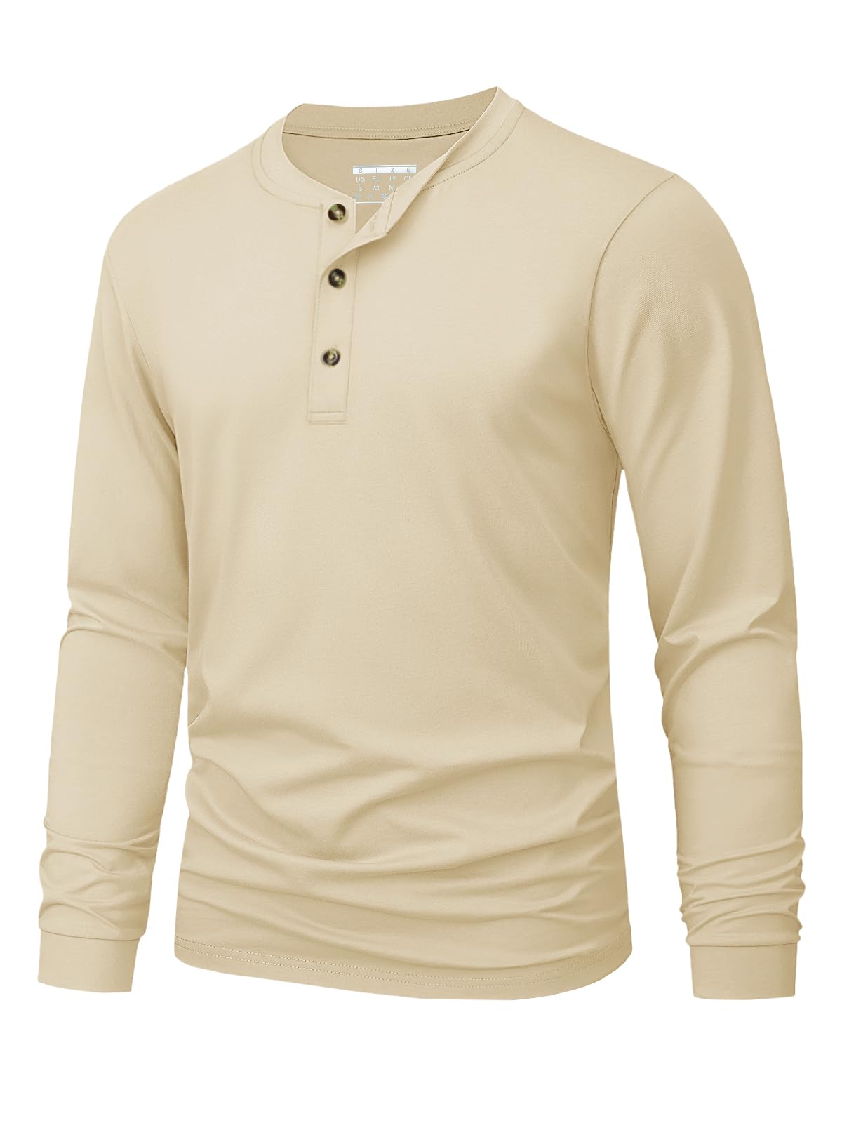メンズヘンリー Tシャツシンプルな無地プリント長袖 Tシャツ - Fashion Mens Shirt のレビューと価格