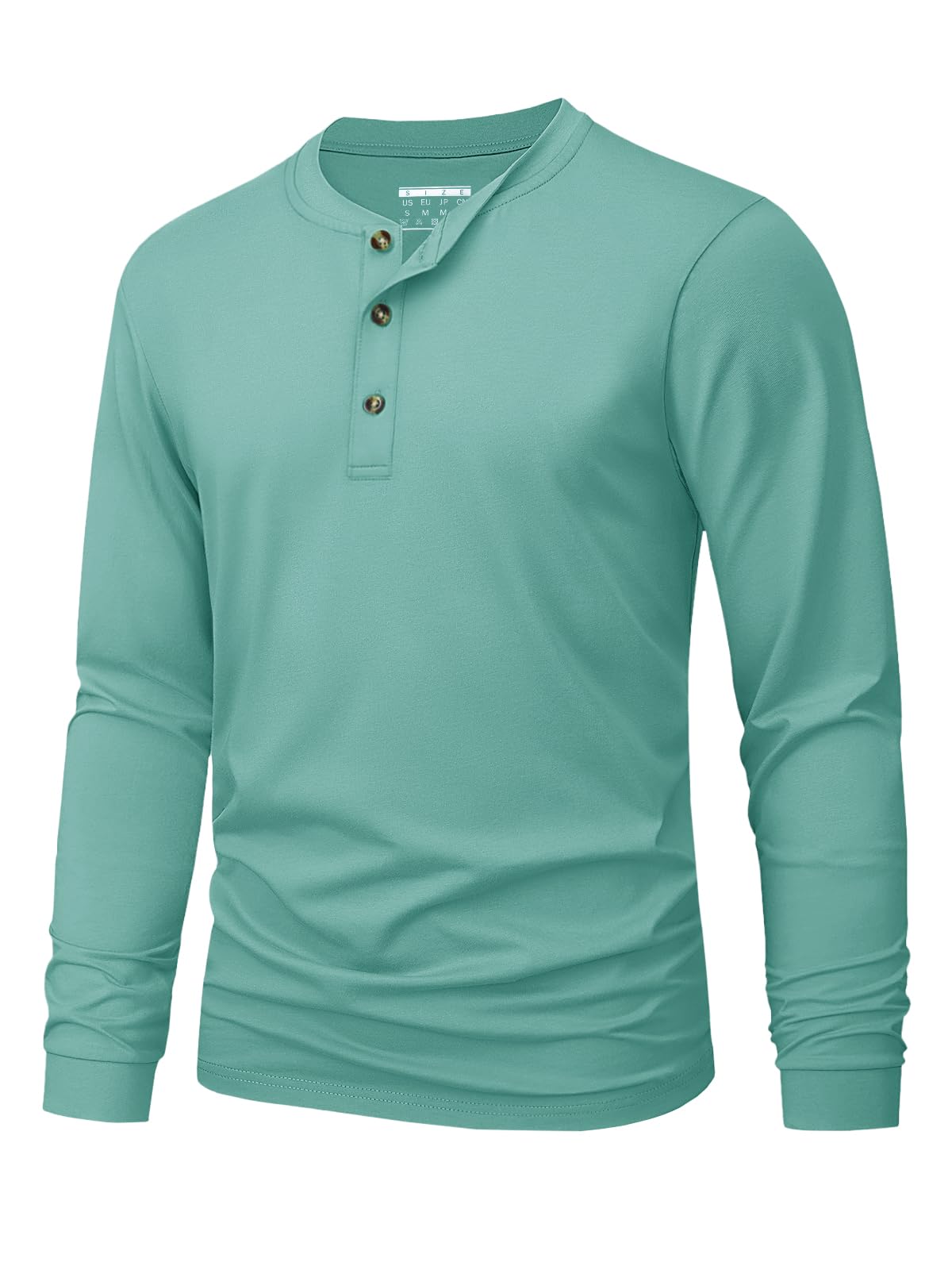 メンズヘンリー Tシャツシンプルな無地プリント長袖 Tシャツ - Fashion Mens Shirt のレビューと価格