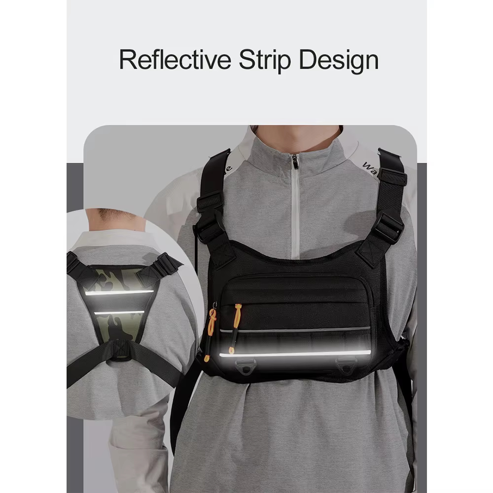 サイクリングフロントチェストベスト戦術バックパックキャンプ登 - Tactical Vest Men のレビューと価格