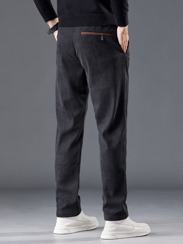 メンズコーデュロイパンツ秋の新弾性ウエストソフトで快適なファ - Men'S Fashion Khaki Pants のレビューと価格