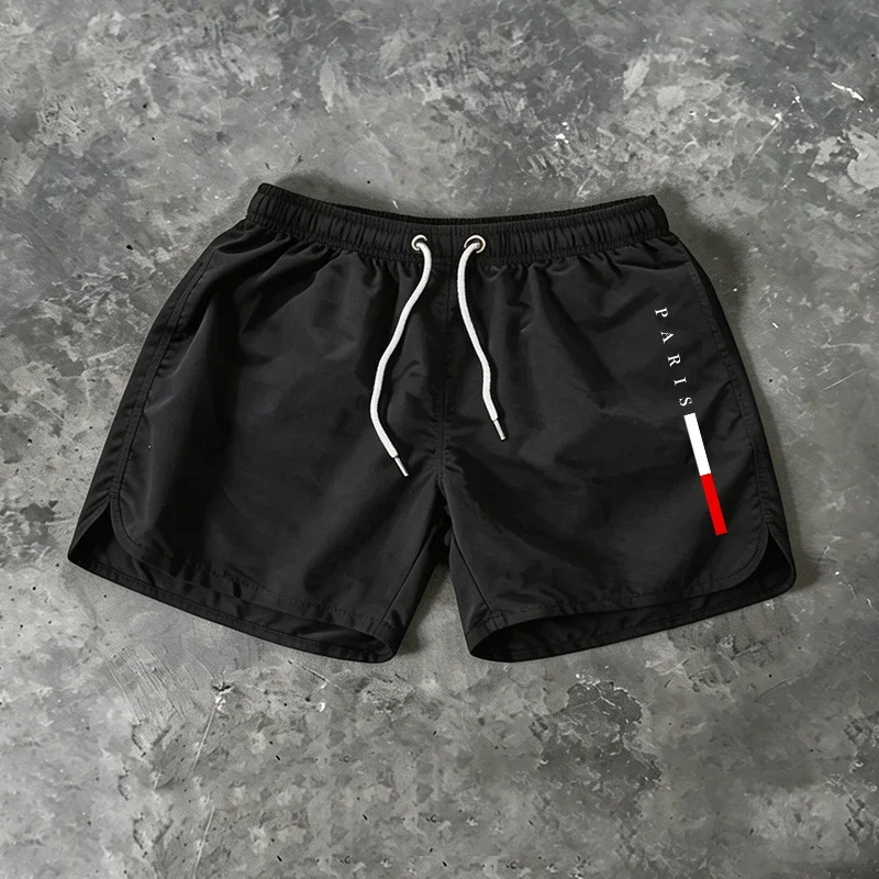 新着男性ボードショーツパリプリント夏ビーチカジュアルファッシ - Paris Men'S Fashion のレビューと価格
