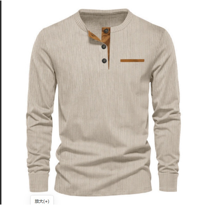 メンズ コーデュロイ ヘンリーネック 長袖 Tシャツ ファッ - Mens Fashion Wear のレビューと価格