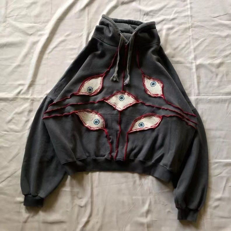 男性服 Y2K デーモンアイズシリーズコットンパーカー 90 - Men'S Fashion Y2K のレビューと価格
