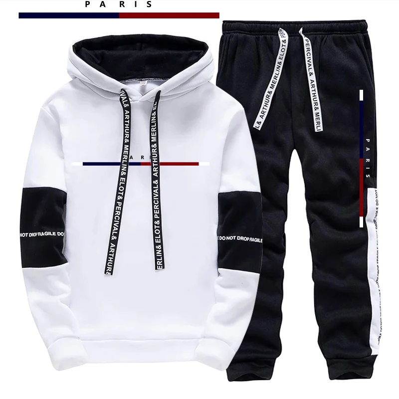 パリファッションプリントメンズセット/パーカー/パンツ秋のデ - Paris Men'S Fashion のレビューと価格